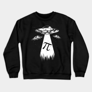 UFO Abduction Happy Pi Day Math Nerd Gift Crewneck Sweatshirt